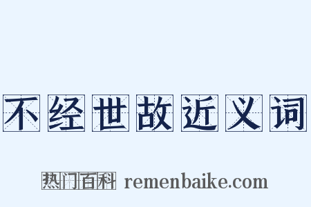 不经世故近义词是什么意思的图片